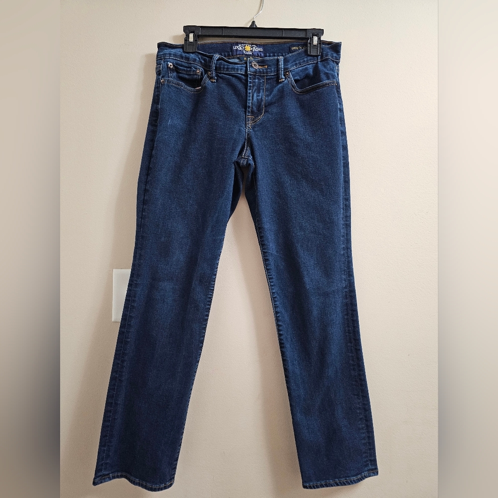 Lucky Brand Sweet ‘N Straight Ankle Jeans Dark Wash Size 8 / 29 Mid Rise Stretch
